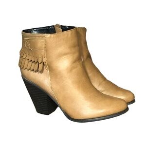 Dolce by Mojo Moxy Faux Leather Fringe Ankle Boot